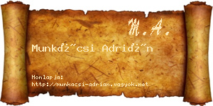 Munkácsi Adrián névjegykártya
