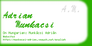 adrian munkacsi business card