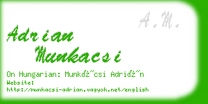 adrian munkacsi business card